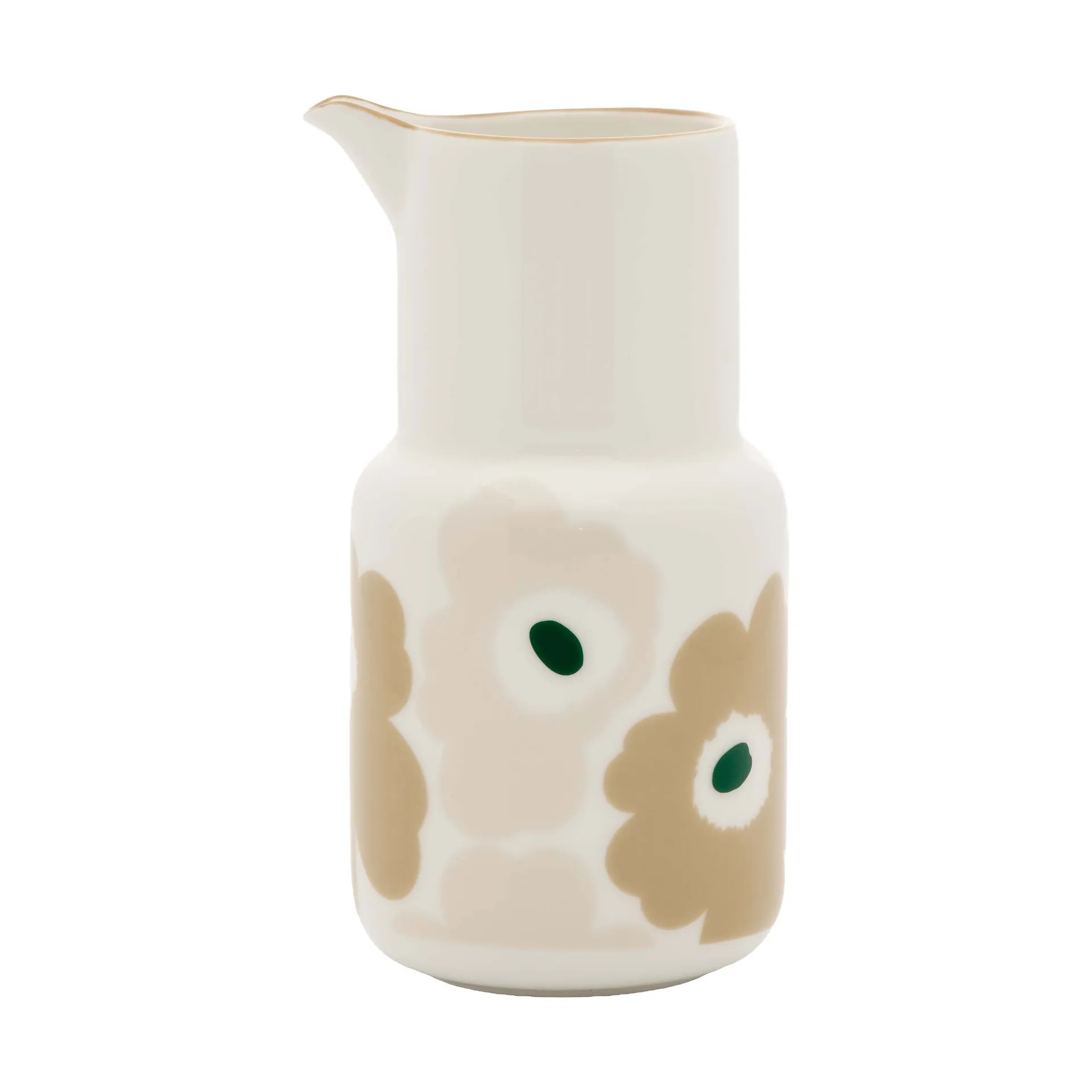Unikko karaff, White-lys sand-beige-mørkegrøn, 0,65 L Marimekko