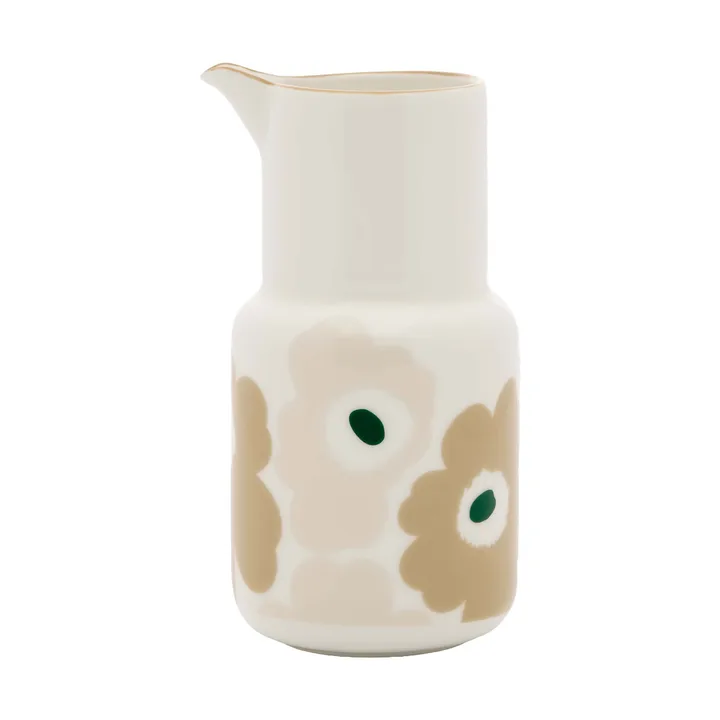 Unikko karaff - White-lys sand-beige-mørkegrøn, 0,65 L - Marimekko