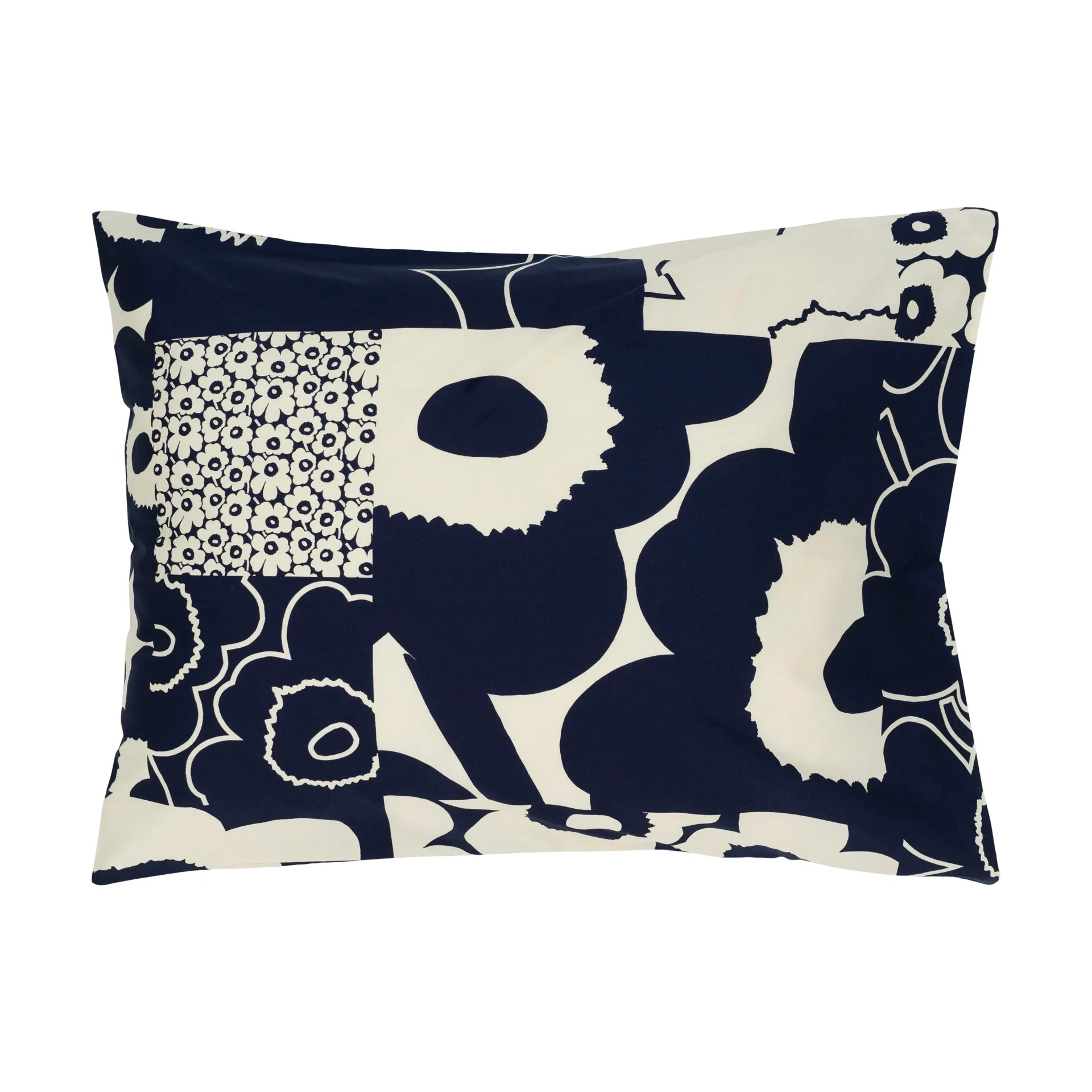 Unikko kollaasi pudebetræk 50x60 cm, Off-white-dark blue Marimekko