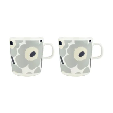 Unikko kop 40 cl 2-pak - White-light grey-sand-dark blue - Marimekko