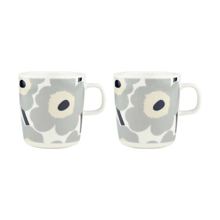 Unikko kop 40 cl 2-pak - White-light grey-sand-dark blue - Marimekko