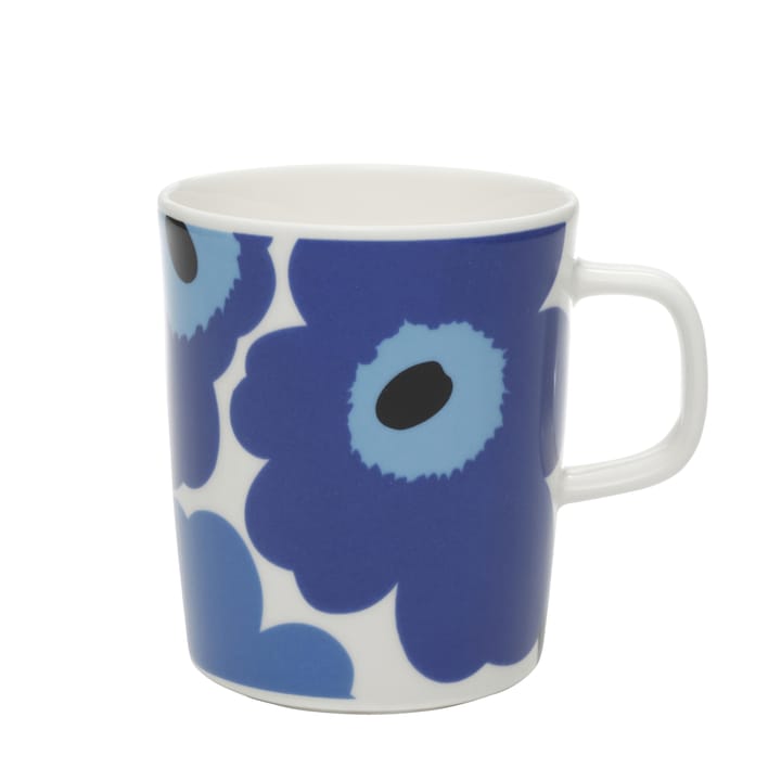 Unikko krus 25 cl, hvid-blå Marimekko