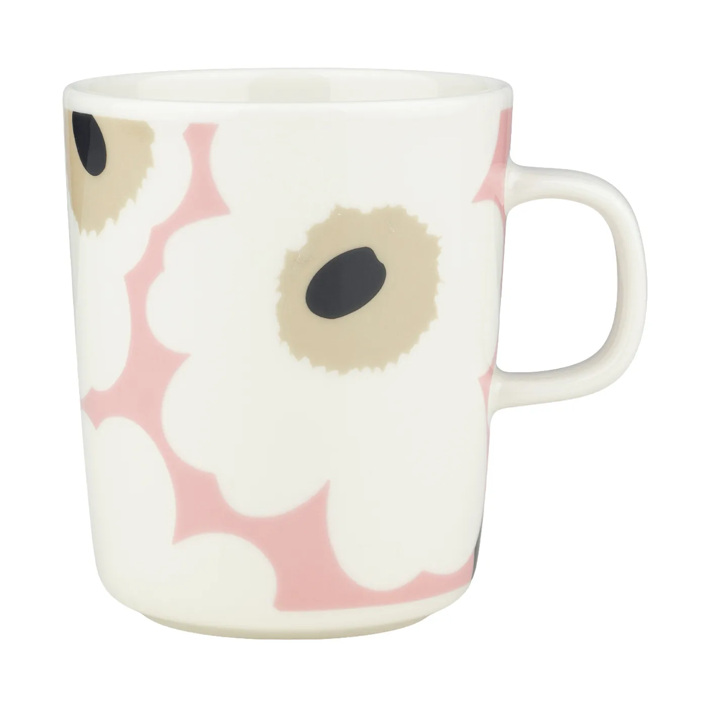 Unikko krus 25 cl, Off white-pink-sand-charcoal Marimekko