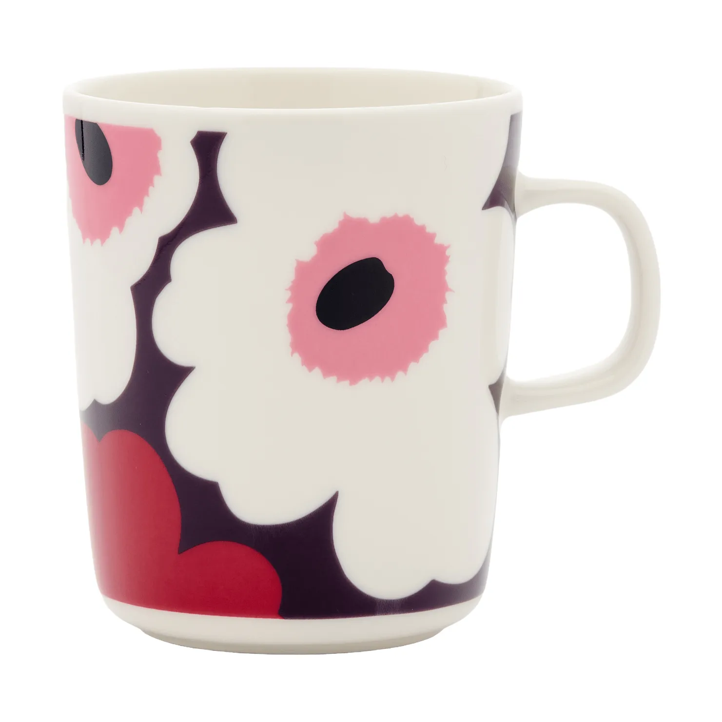 Unikko krus 25 cl, White-plum-cranberry-pink Marimekko