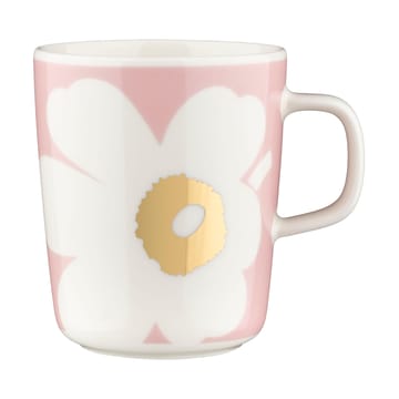 Unikko krus 2,5 dl 2-pak - White-Light pink-gold - Marimekko