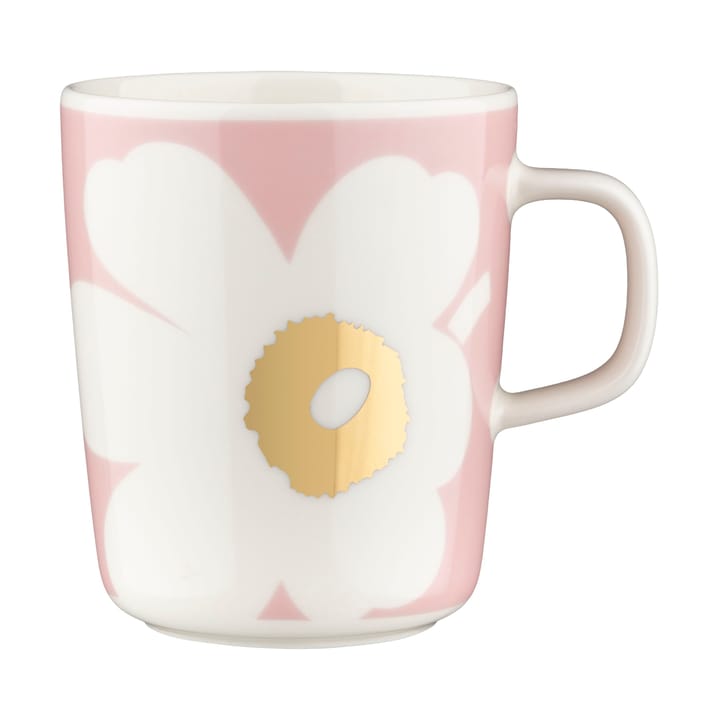 Unikko krus 2,5 dl 2-pak, White-Light pink-gold Marimekko