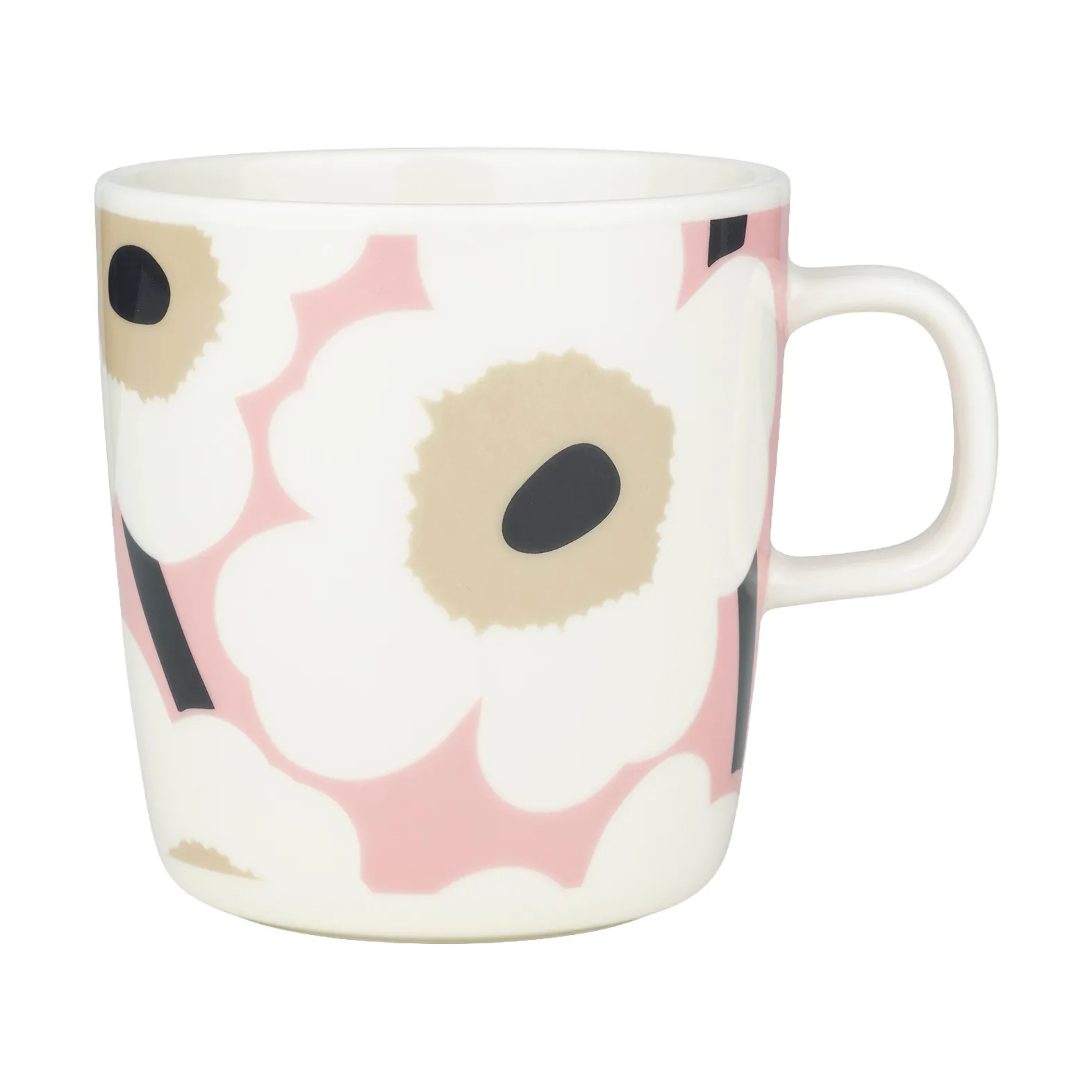 Unikko krus 40 cl, Off white-pink-sand-charcoal Marimekko