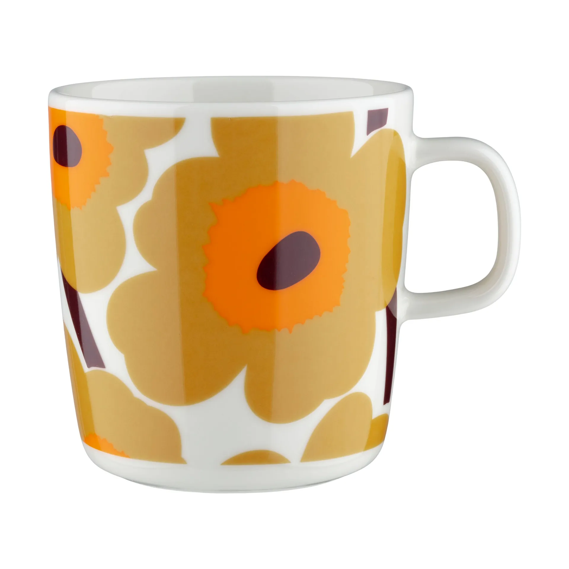 Unikko krus 40 cl, White-caramel-warm orange Marimekko