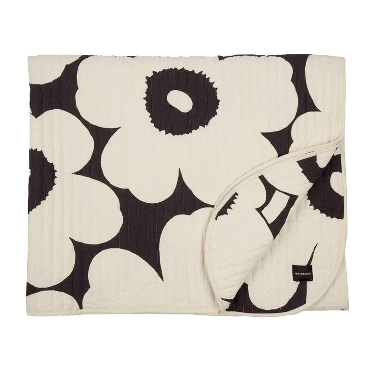 Unikko lagen 160x260 cm, Charcoal/Offwhite Marimekko