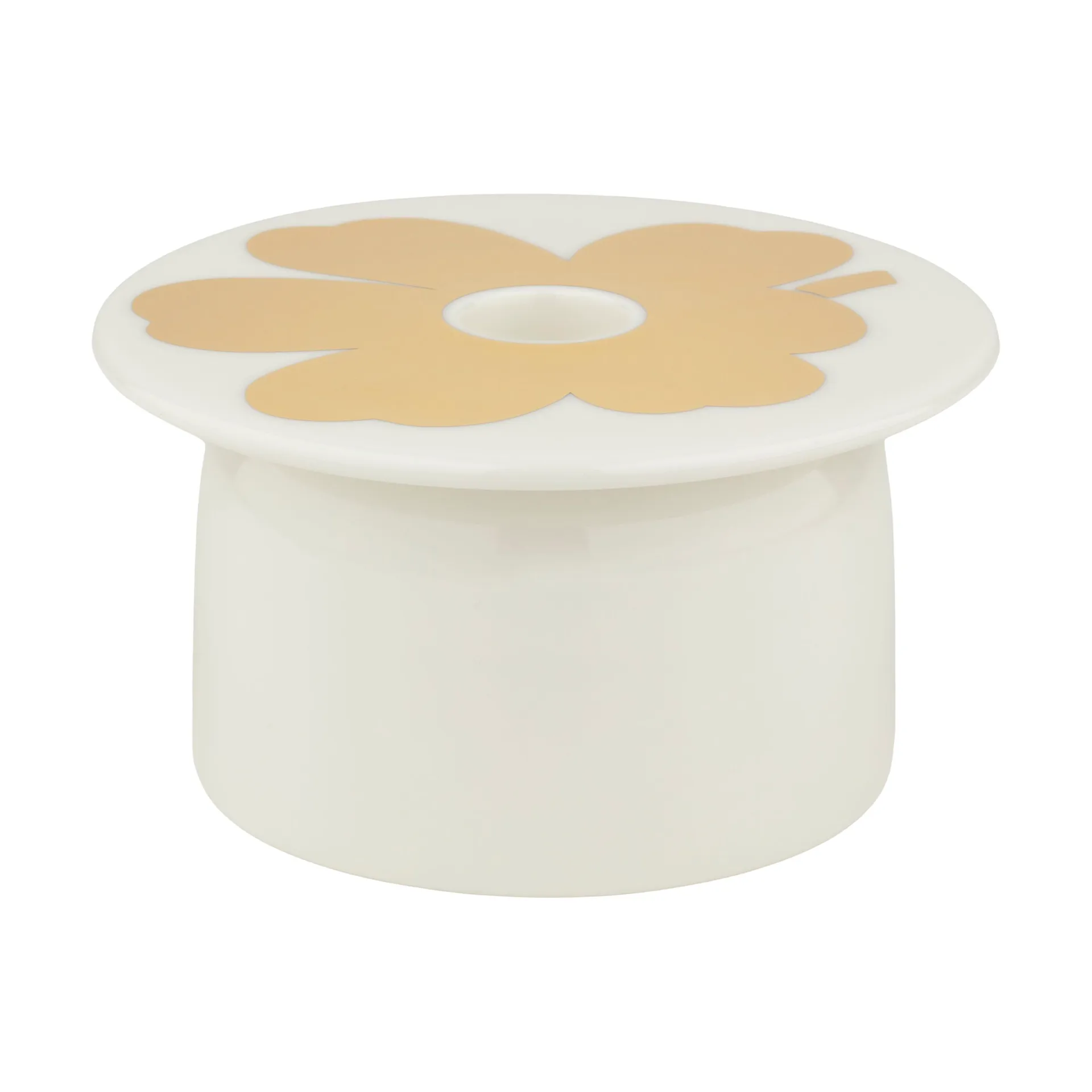 Unikko lysestage, White-gold Marimekko