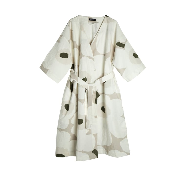 Unikko morgenkåbe, Beige-white-green, L/XL Marimekko