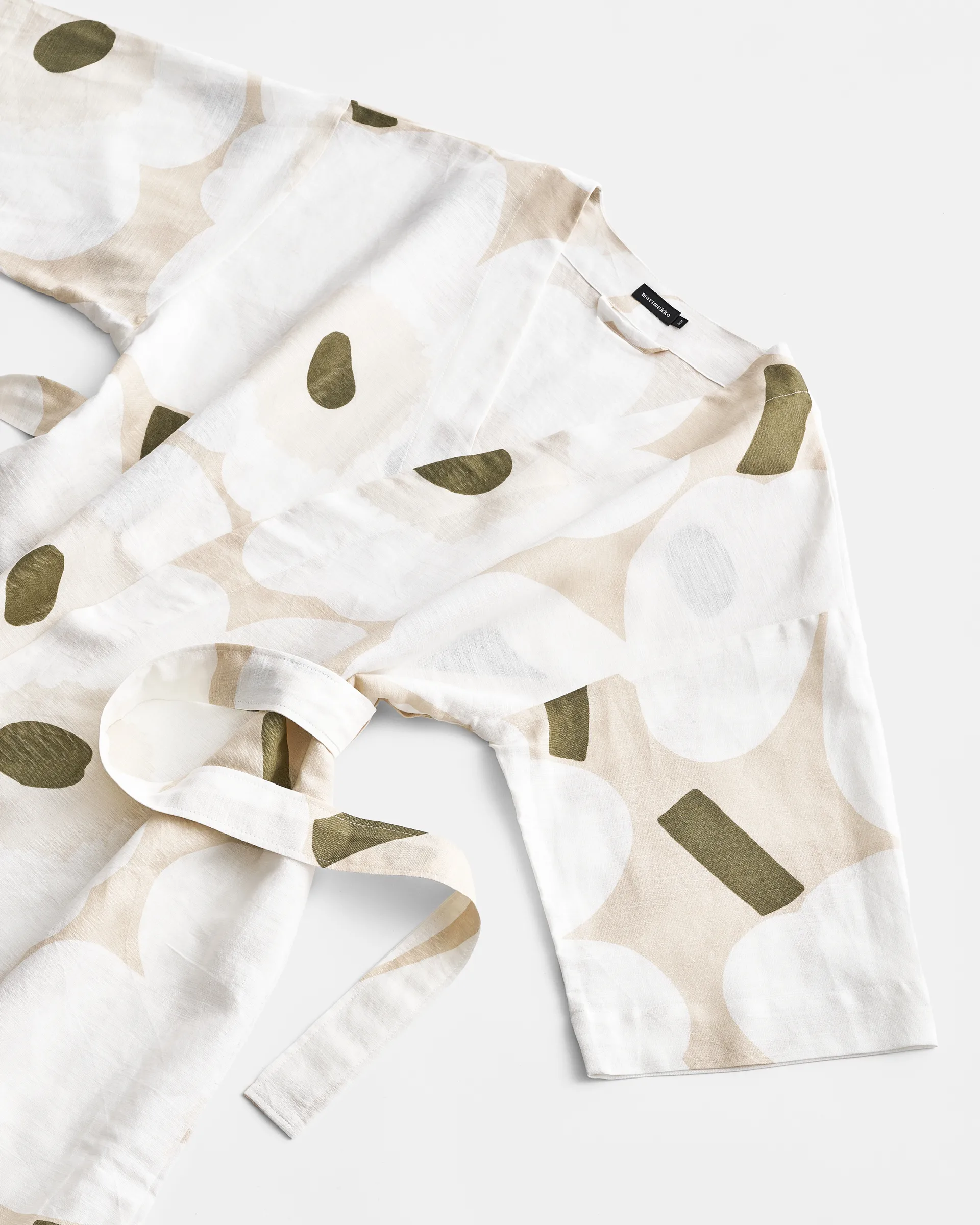 Unikko morgenkåbe, Beige-white-green, S/M Marimekko