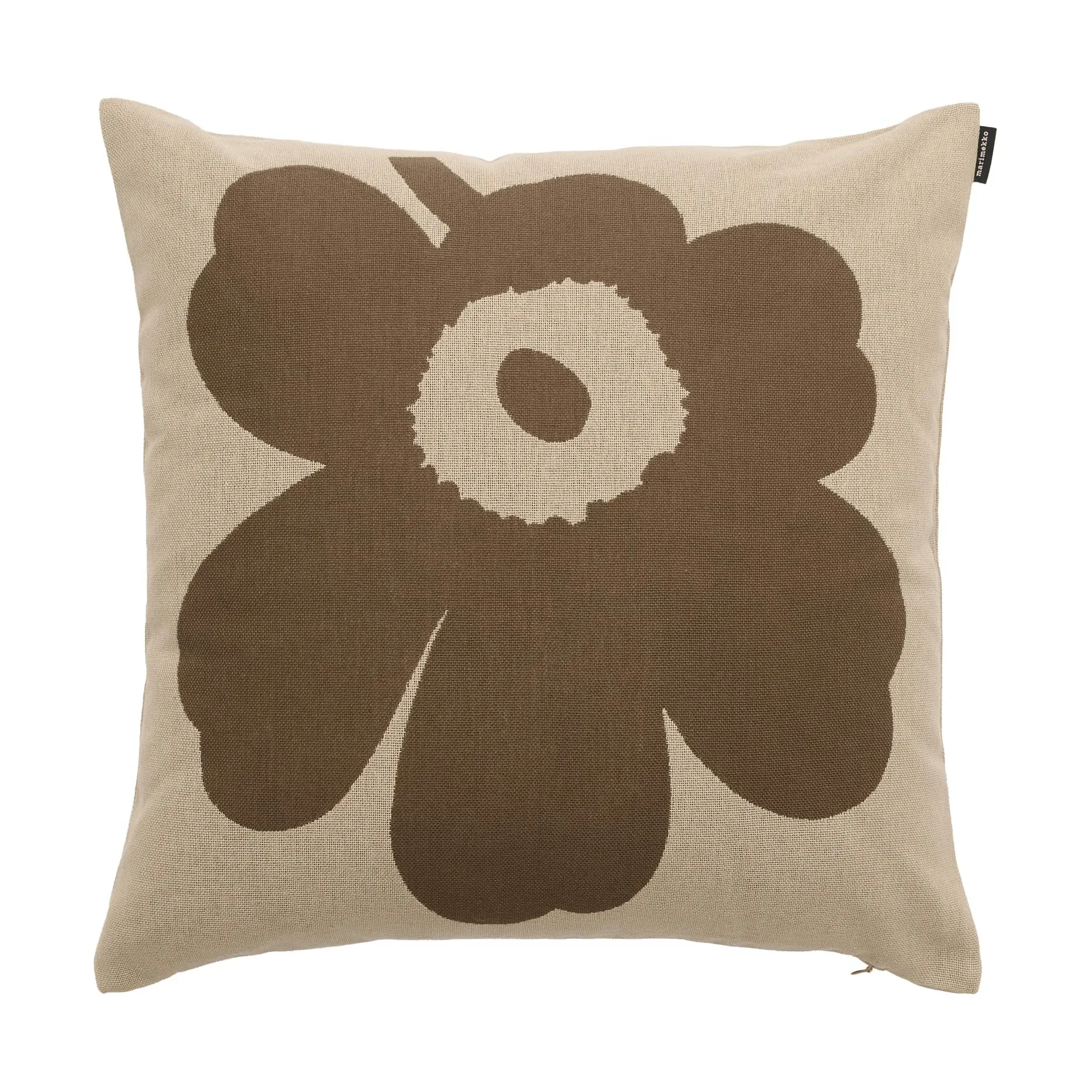 Unikko pudebetræk 50x50 cm, Off white-muldvarpebrun Marimekko