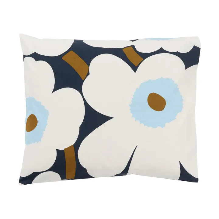 Unikko pudebetræk 50x60 cm - Blueberry-off white-cold blue - Marimekko