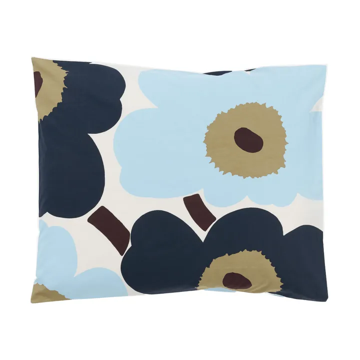 Unikko pudebetræk 50x60 cm - Off white-blueberry-cold blue - Marimekko