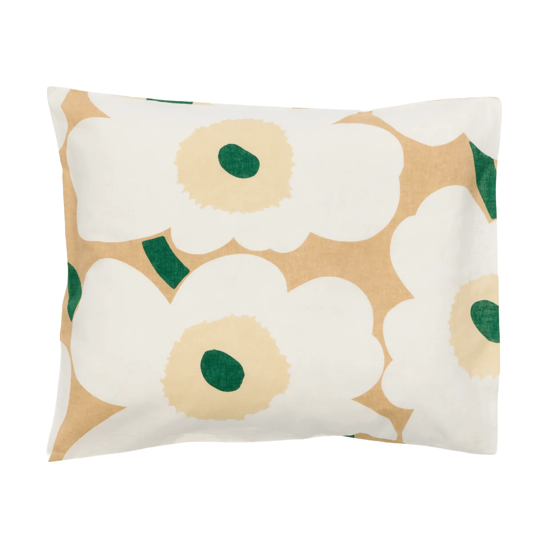Unikko pudebetræk 50x60 cm, Sand-off white-hay-emerald Marimekko