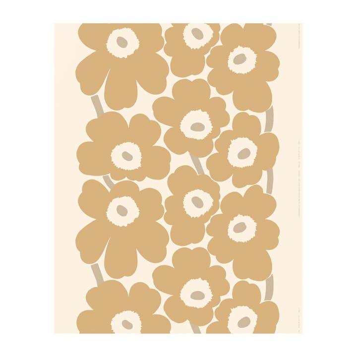 Unikko satinstof - Beige - Marimekko