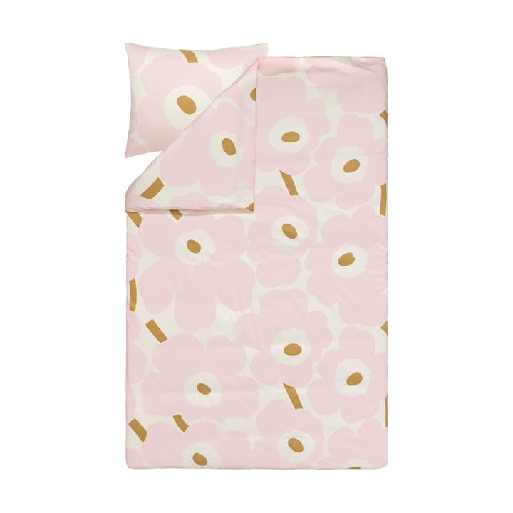 Unikko sengesæt 150x210 cm+50x60 cm - White-light pink-beige - Marimekko