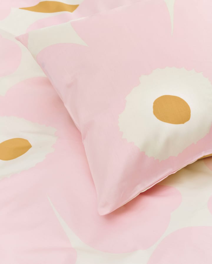 Unikko sengesæt 150x210 cm+50x60 cm, White-light pink-beige Marimekko