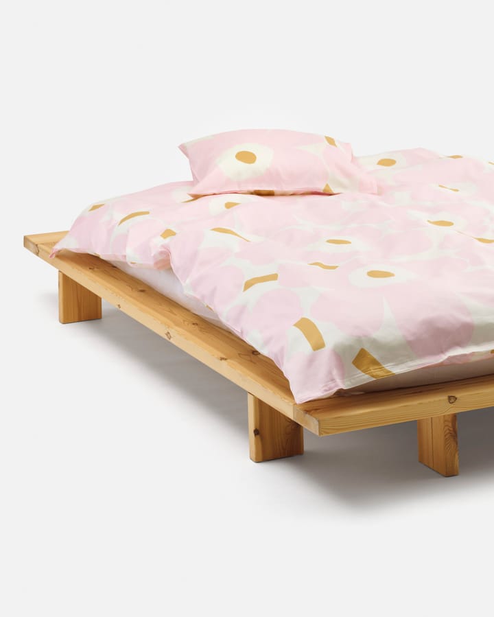 Unikko sengesæt 150x210 cm+50x60 cm, White-light pink-beige Marimekko