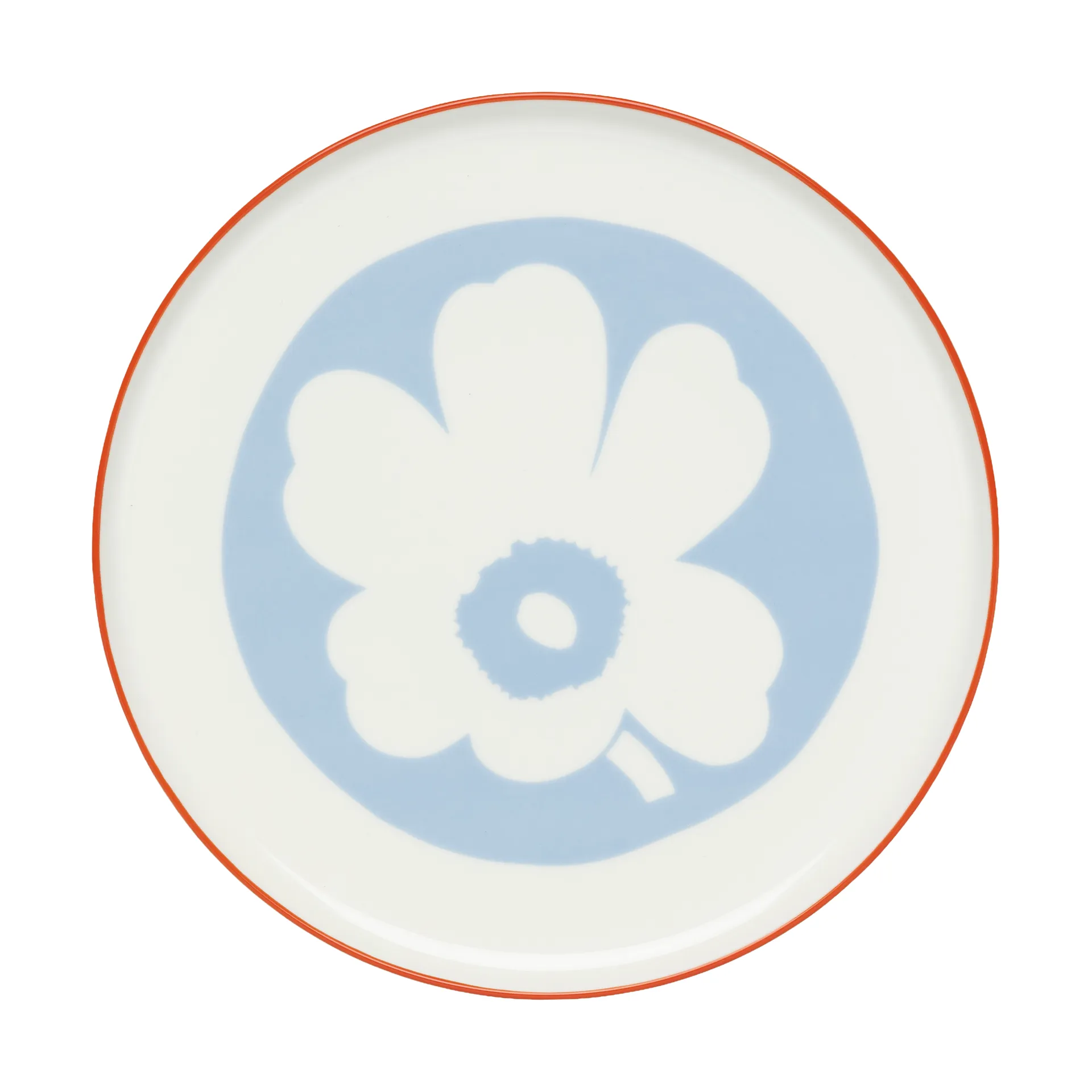 Unikko serveringsfad, White-light blue-orange red, Ø24 cm Marimekko