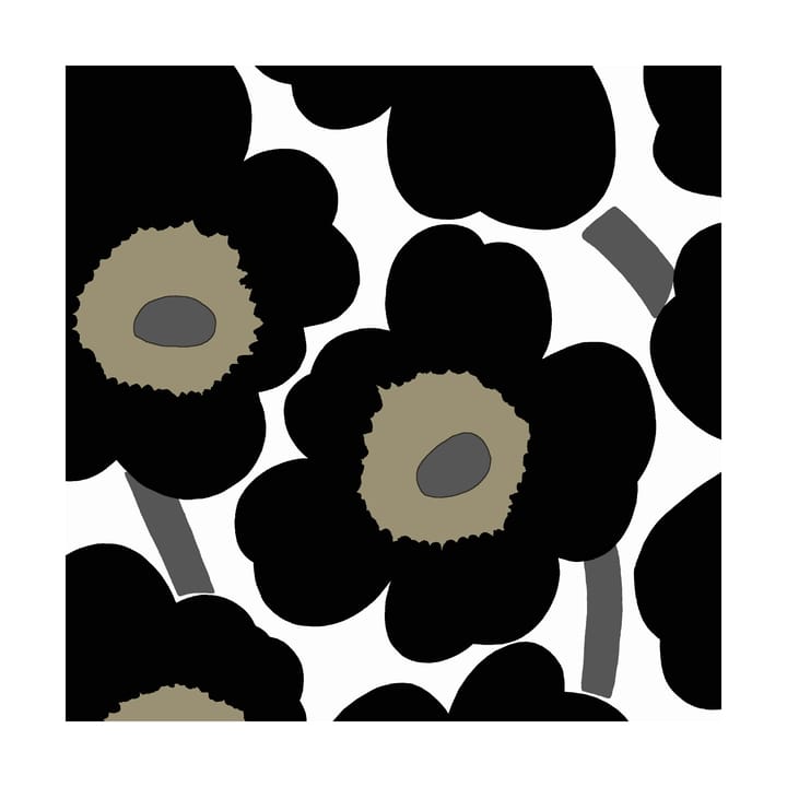 Unikko servietter 33x33 cm 20-pak - Black-White - Marimekko