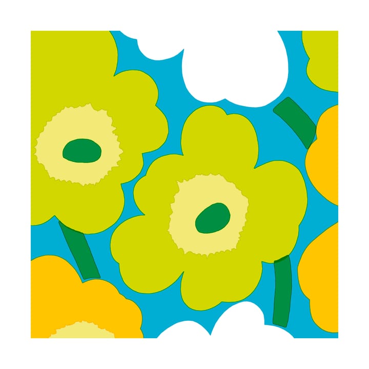 Unikko servietter 33x33 cm 20-pak - Blue-Green - Marimekko