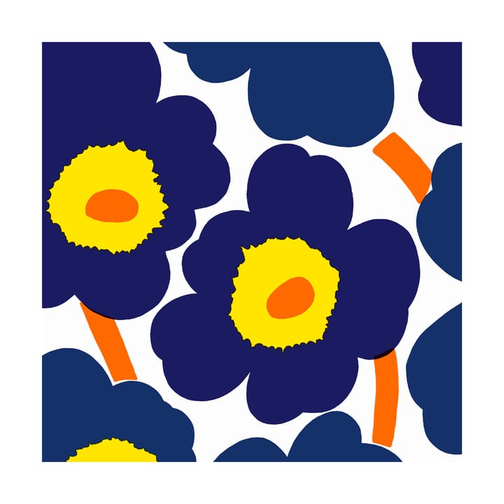 Unikko servietter 33x33 cm 20-pak - Blue-Yellow - Marimekko