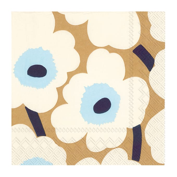 Unikko servietter 33x33 cm 20-pak - Cream gold - Marimekko