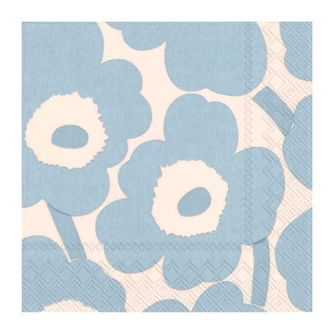 Unikko servietter 33x33 cm 20-pak - Cream light blue - Marimekko