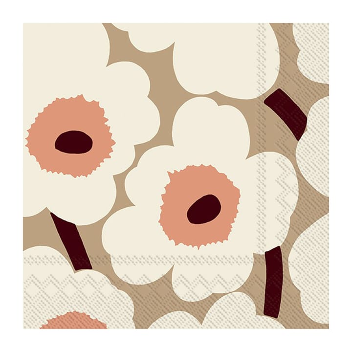 Unikko servietter 33x33 cm 20-pak - Cream - Marimekko