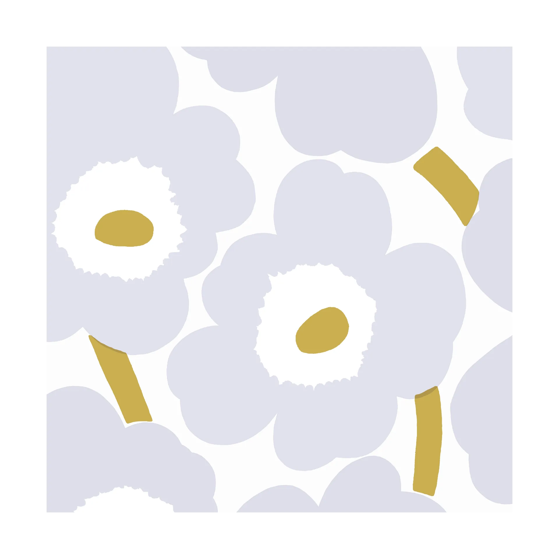 Unikko servietter 33x33 cm 20-pak, Grey Marimekko