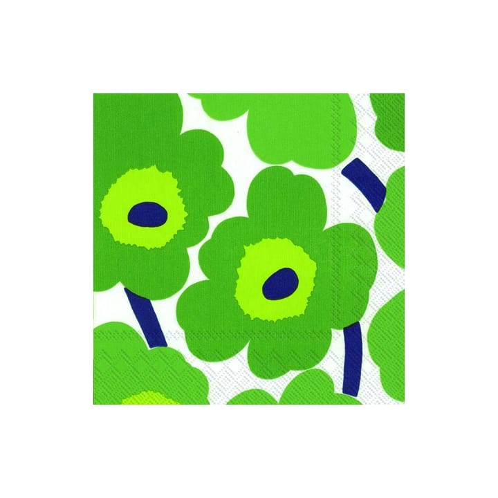 Unikko servietter 33x33 cm 20-pak - Grøn - Marimekko