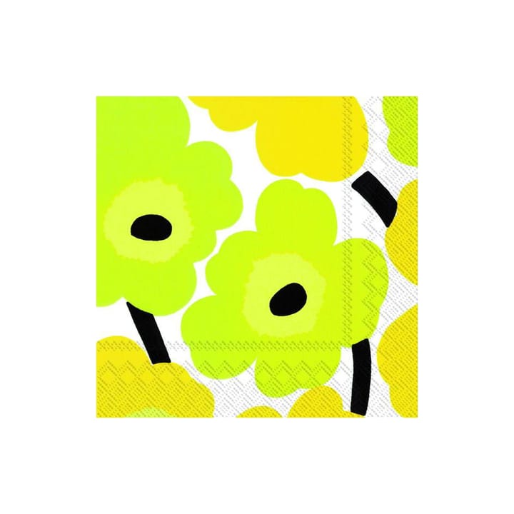 Unikko servietter 33x33 cm 20-pak - Gul - Marimekko