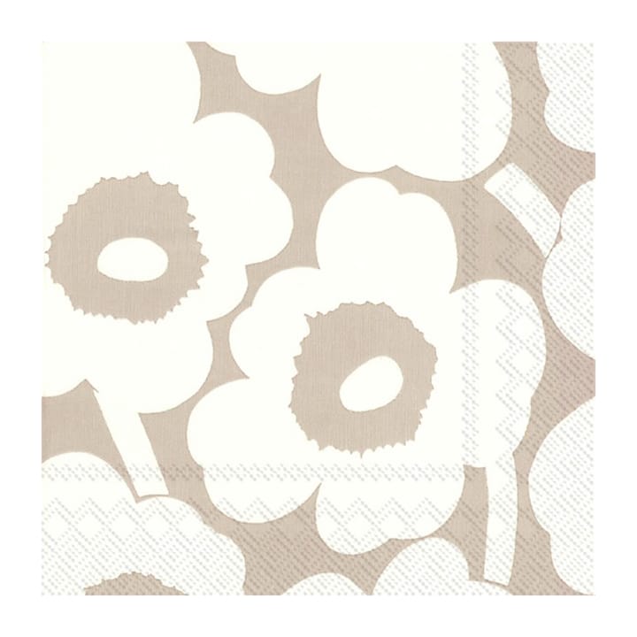 Unikko servietter 33x33 cm 20-pak - Linen/Cream - Marimekko