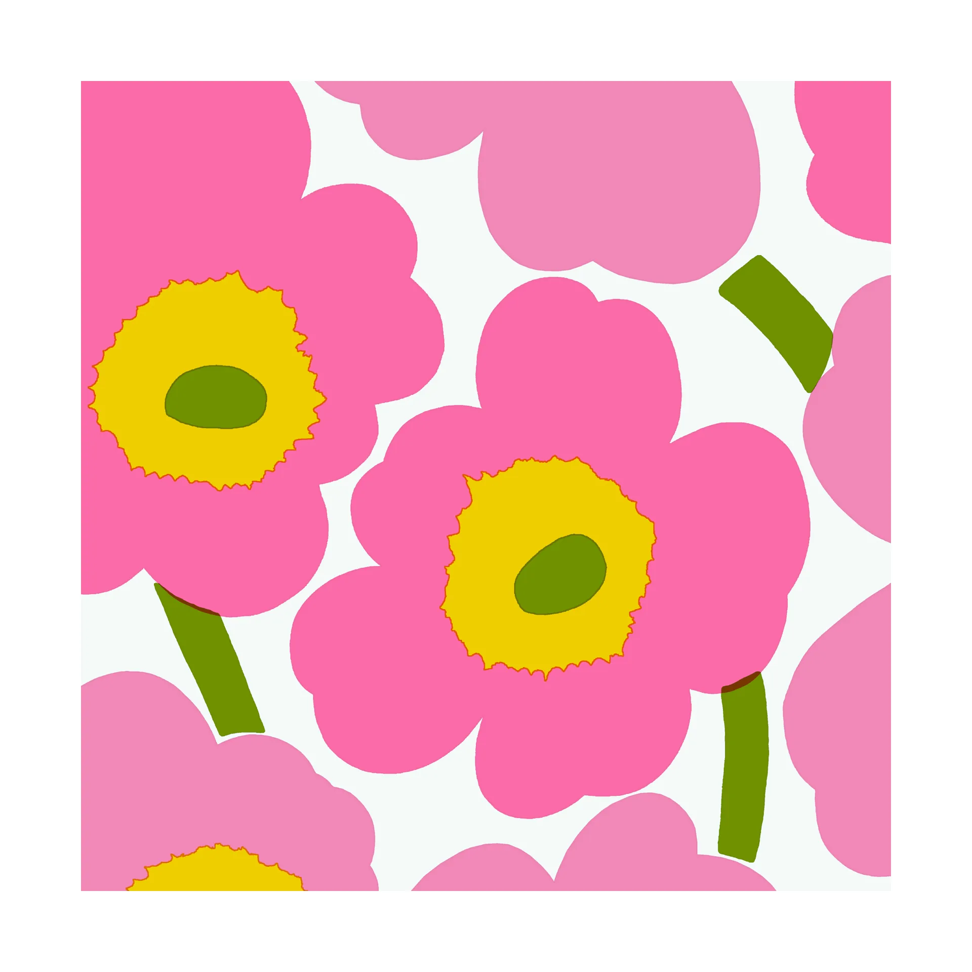 Unikko servietter 33x33 cm 20-pak, Pink Marimekko