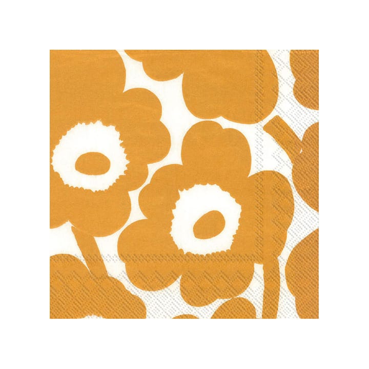 Unikko servietter 33x33 cm 20-pak - White/Gold - Marimekko