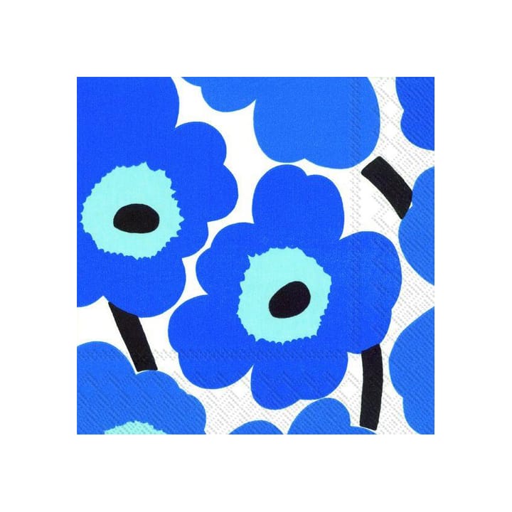 Unikko servietter 40x40 cm 20-pak - Blå - Marimekko