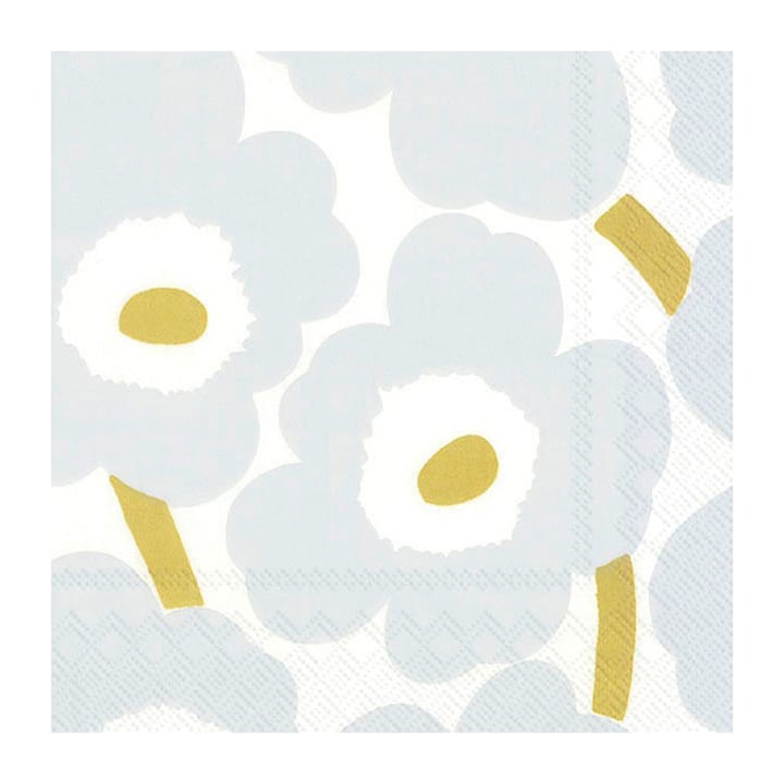 Unikko servietter 40x40 cm 20-pak - White/Silver - Marimekko