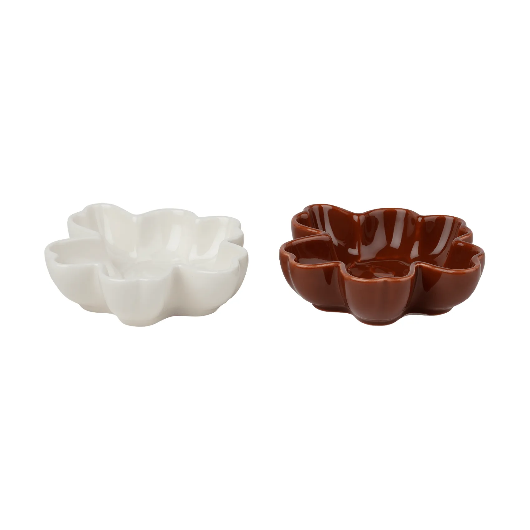 Unikko Shape skål Ø11 cm 2 dele, White-plum Marimekko
