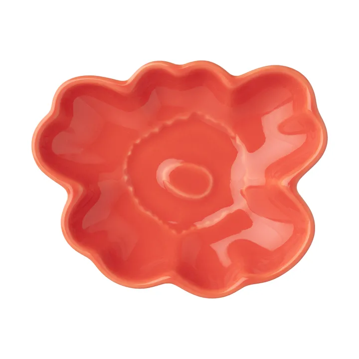 Unikko shape tallerken 9,5 cm - Orange red - Marimekko