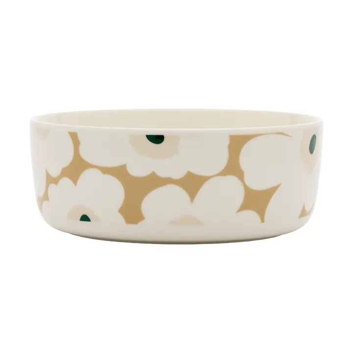 Unikko skål 1,5 l - White-beige-lys sand-mørkegrøn - Marimekko