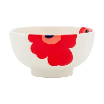 Unikko skål 3 dl - White-red-blue - Marimekko