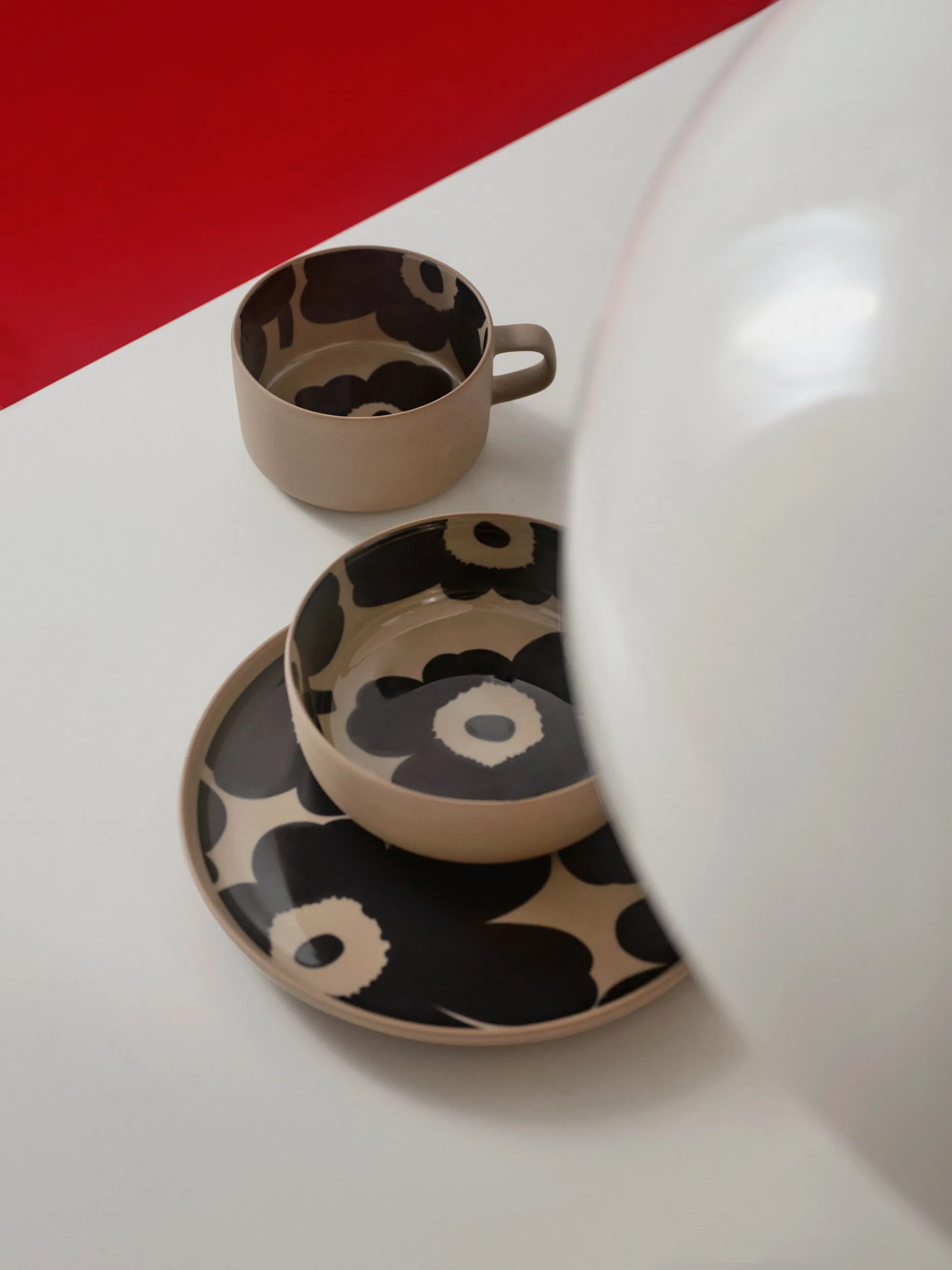 Unikko skål 4 dl, Terra/Mørkeblå Marimekko