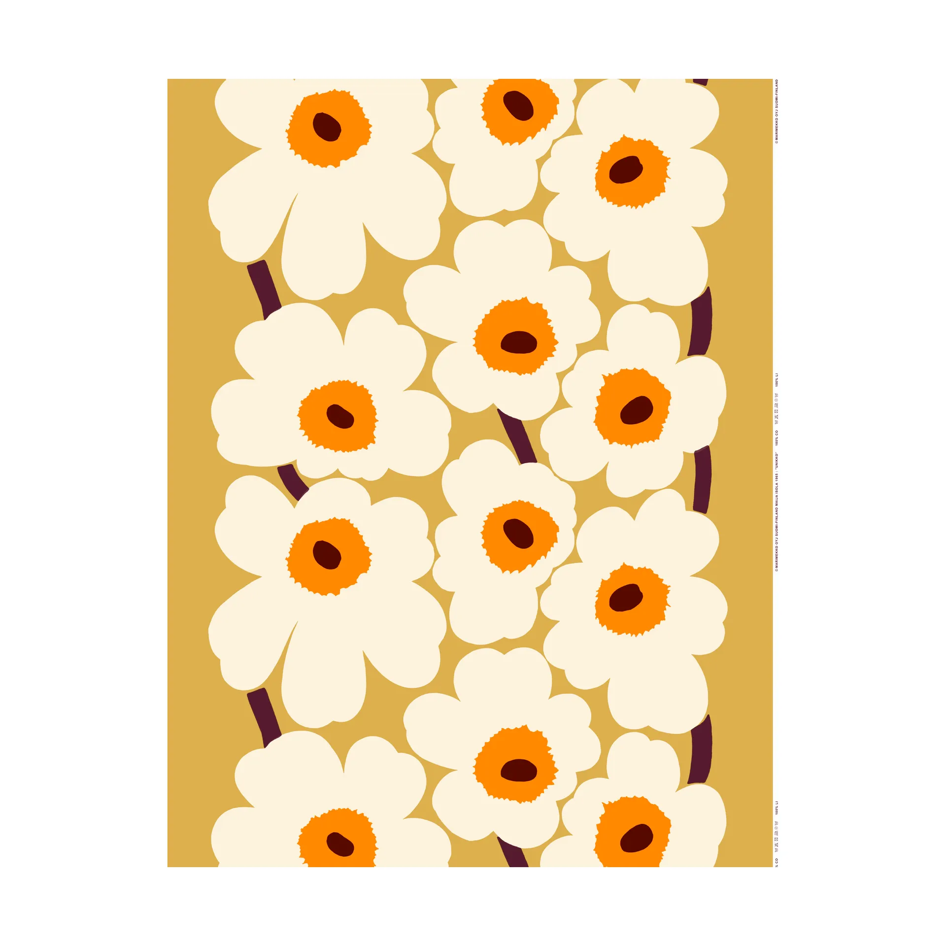 Unikko stof, Beige Marimekko