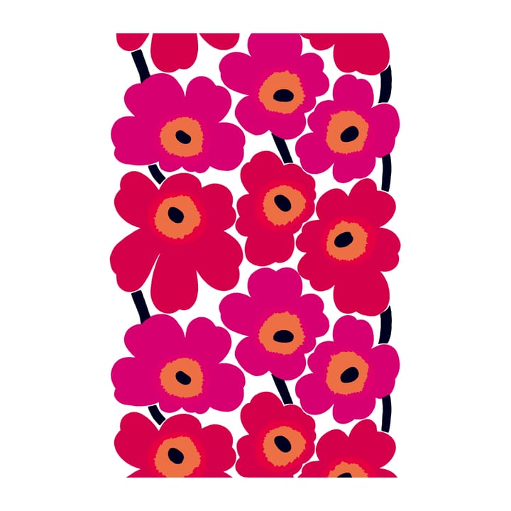 Unikko stof, rød Marimekko