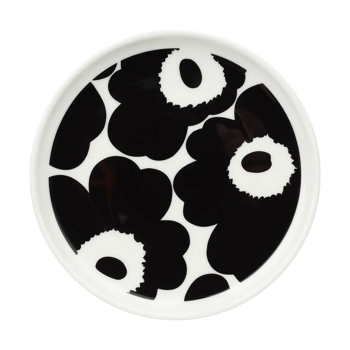 Unikko tallerken Ø13,5 cm, Black-White Marimekko