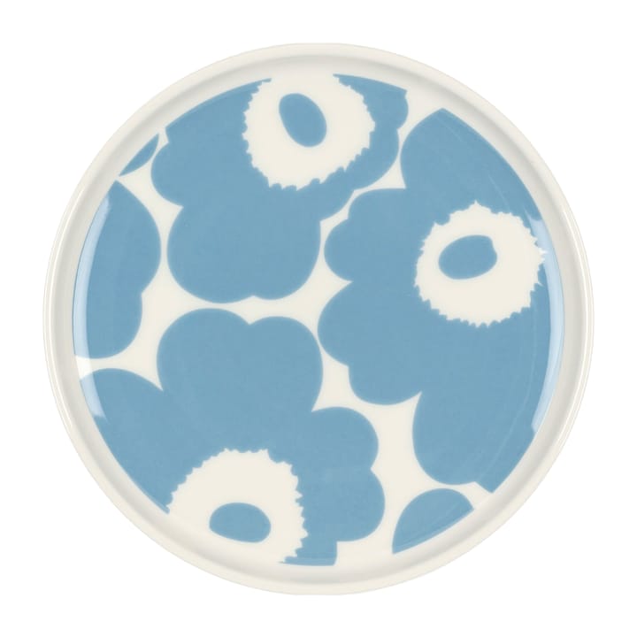 Unikko tallerken Ø13,5 cm - White/Sky blue - Marimekko
