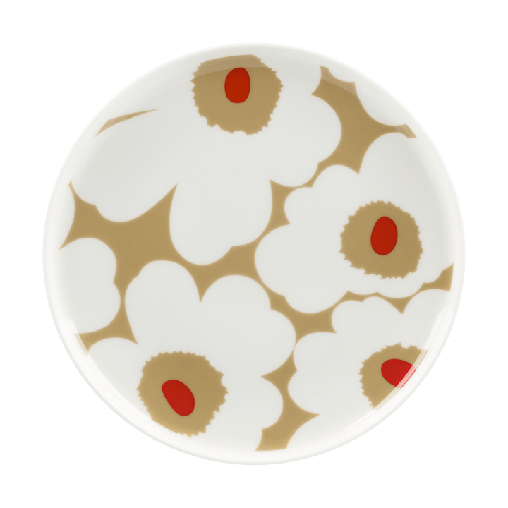 Unikko tallerken Ø20 cm - White-beige-red - Marimekko