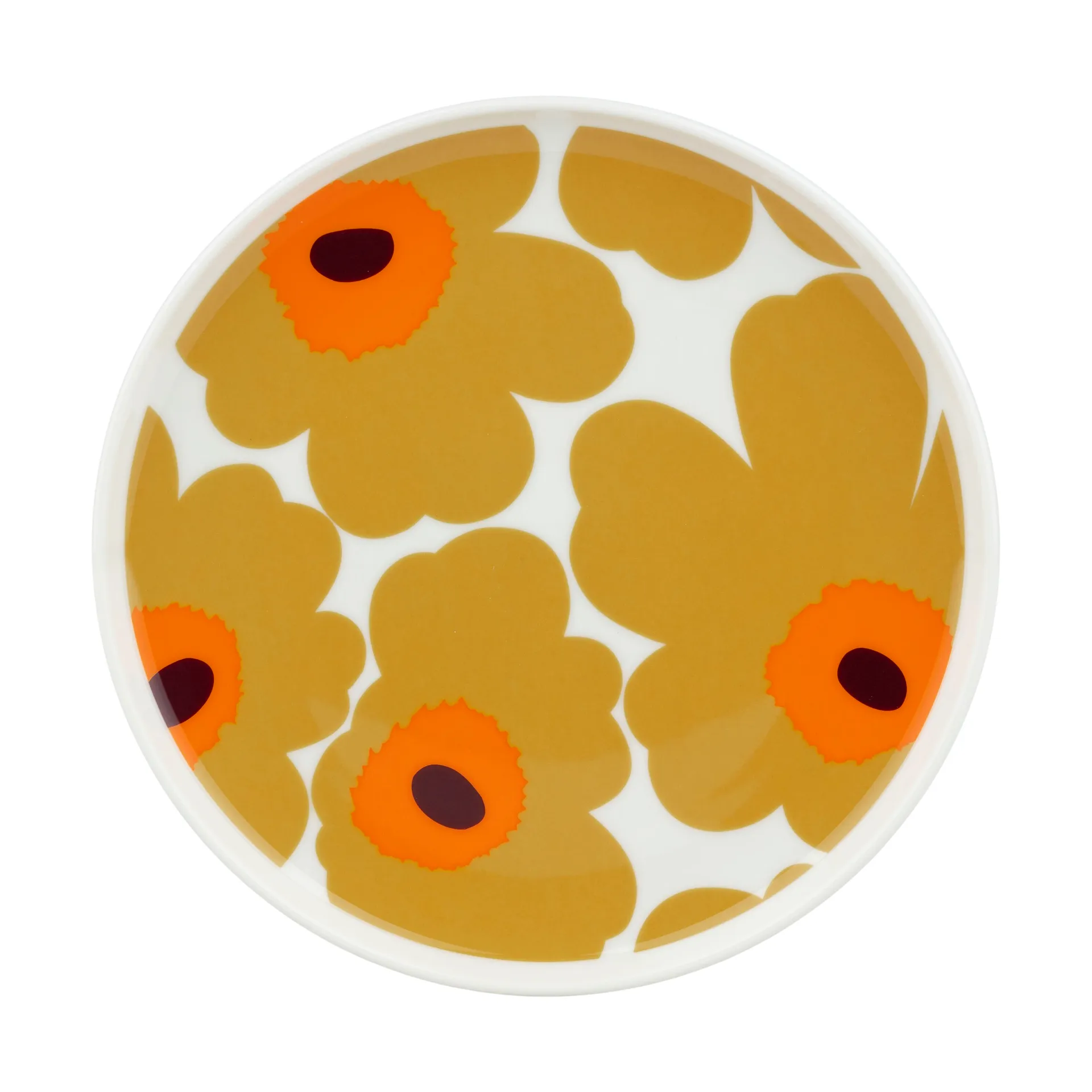Unikko tallerken Ø20 cm, White-caramel-warm orange Marimekko
